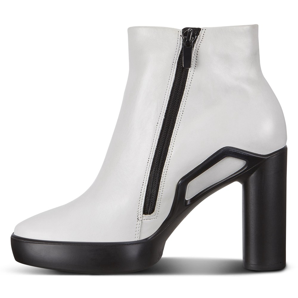 ECCO Womens Boots White/Black - Shape Sculpted Motion 75 - KOZ-971046